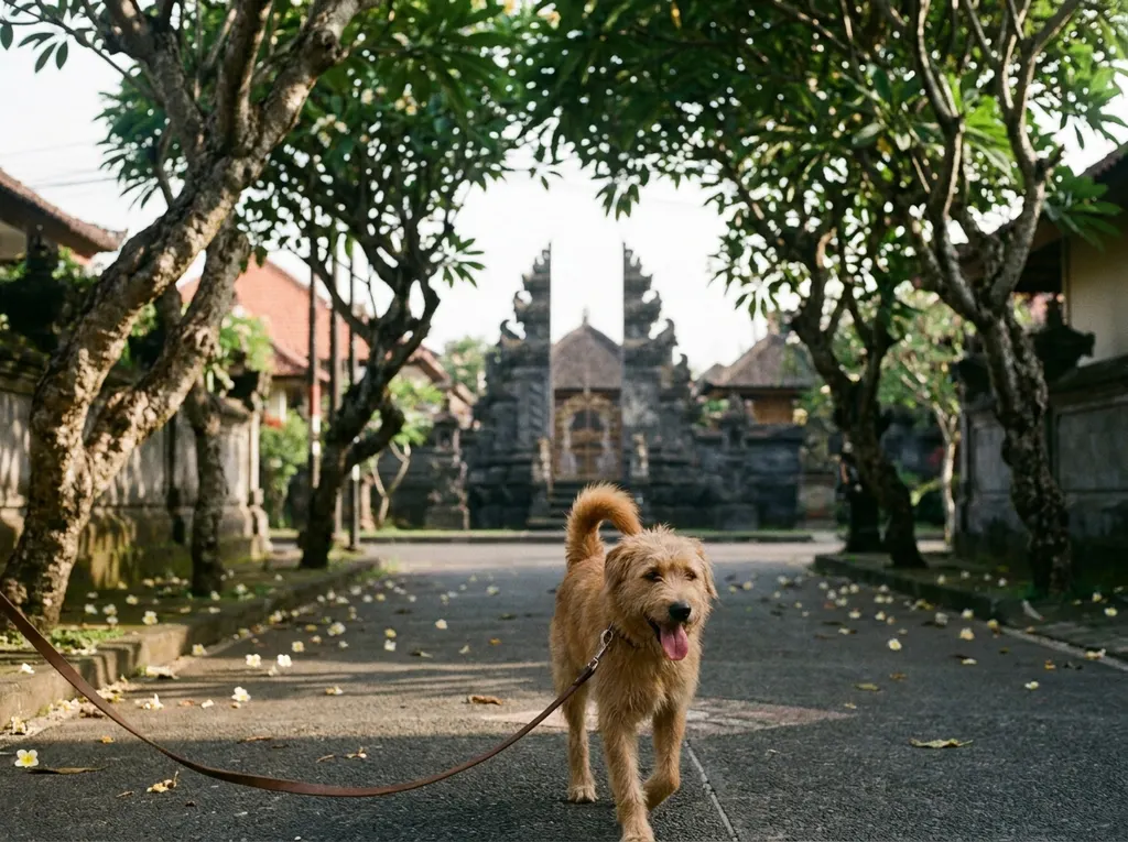Professional dog walking and pet care in Denpasar, Bali