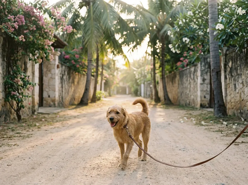 Professional dog walking and pet care in Kerobokan, Bali